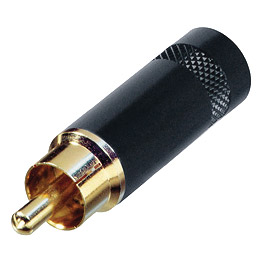 REAN NYS352BG RCA (PHONO) PLUG Black shell, gold contacts