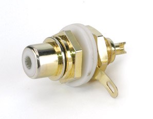 DELUXE RCA (PHONO) PANEL SOCKET Solder, black