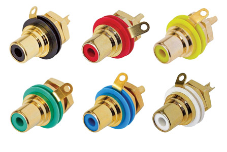 Phono Plug Types REAN RCA (PHONO) CONNECTORS - Cable and panel types