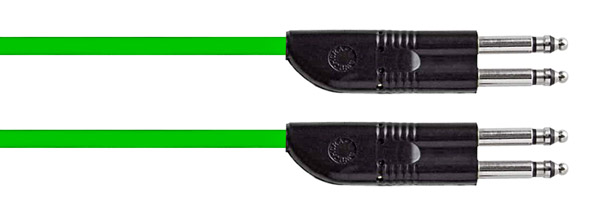SWITCHCRAFT BANTAM STEREO PATCHCORD 600mm Green