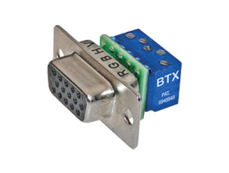 BTX CD-HD15FEZBR D-SUB HD 15 pin female, panel mount, micro scr. terminal