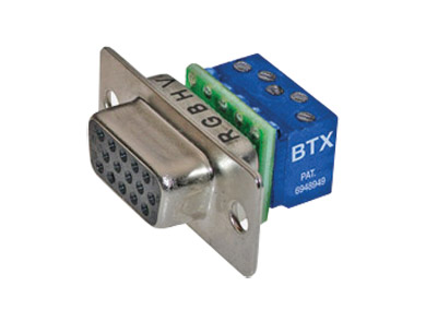 BTX CD-HD15FEZBR D-SUB HD 15 pin female, panel mount, micro scr. terminal