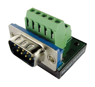 BTX CD-SLIM9M D-SUB 9 pin male, panel mount, screw terminal