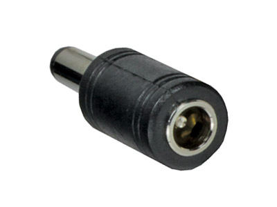 DC CONNECTOR ADAPTER 2.5mm 10mm male (socket) to 2.1mm 10mm female (plug)