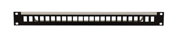 CANFORD KEYSTONE CONNECTION PANEL 1U 1x24 modules, black