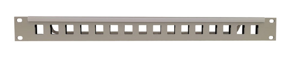 CANFORD KEYSTONE CONNECTION PANEL 1U 1x16 modules, grey