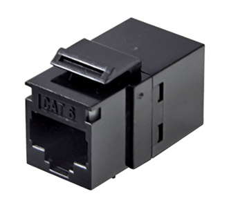 TUK KEYSTONE RJ45 BACK-TO-BACK COUPLER Cat6, black