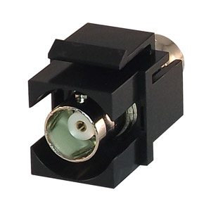 TUK KEYSTONE COUPLER BNC female to BNC female, 50 ohm, black