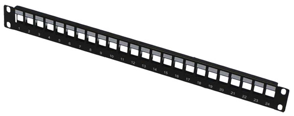 TUK KEYSTONE PANEL Unpopulated, 24 way, for modules up to 18.45mm wide