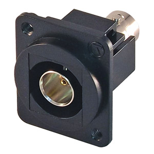 TUK D-SERIES KEYSTONE COUPLER BNC female to BNC female, true 75 ohm, black