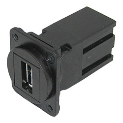 TUK D-SERIES KEYSTONE COUPLER USB 3.0 A-female to A-female, black