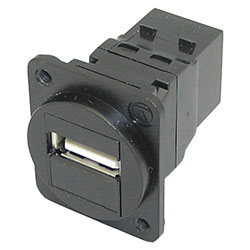 TUK D-SERIES KEYSTONE COUPLER USB 2.0 A-female to B-female, reversible, black