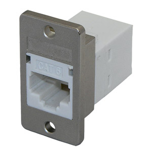 TUK PANEL MOUNT KEYSTONE RJ45 BACK-TO-BACK COUPLER Cat6, white
