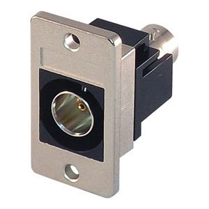 TUK PANEL MOUNT KEYSTONE COUPLER BNC female to BNC female, true 75 ohm, black