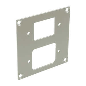 CANFORD UNIVERSAL MODULAR CONNECTION PLATE 1x IEC female, 1x male, grey