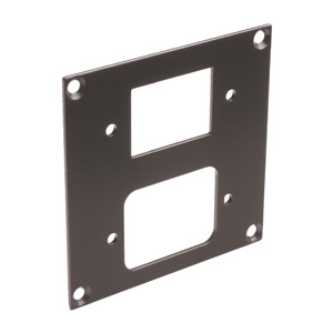 CANFORD UNIVERSAL MODULAR CONNECTION PLATE 1x IEC female, 1x male, dark grey