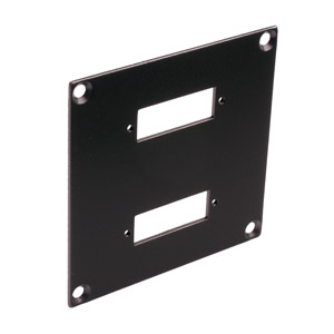 CANFORD UNIVERSAL MODULAR CONNECTION PLATE 2x SC fibre couplers, black