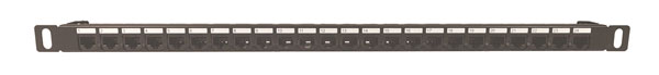 CANFORD CAT5E FEEDTHROUGH PATCH PANEL 0.5U 1x 24, unscreened