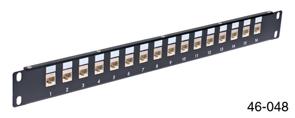 CANFORD CAT6 FEEDTHROUGH PATCH PANEL 1U 1x 16 way, screened