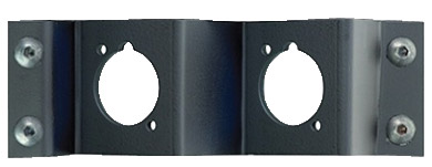 NEUTRIK NZPFD-2 OPTICALCON Z-PANEL Dual D cutout plate, black (for NZPF3RU frame only)
