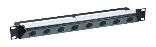 NEUTRIK NZP1RU-8 OPTICALCON ADVANCED PANEL Angled 1U, 8x D cutout