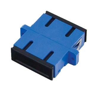 SC SM DUPLEX PANEL COUPLER, Blue (also fits LC quad panel cutout)