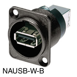 NEUTRIK NAUSB-W-B USB2.0 Panel mounting, back-to-back feedthrough
