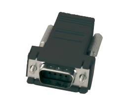 CUSTOM ADAPTER D-SUB 9 way male/RJ45, black