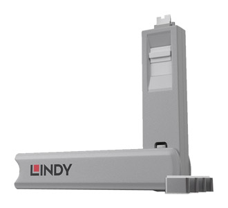 LINDY 40427 PORT BLOCKER KIT USB-C, 1x key, 4x locks, white
