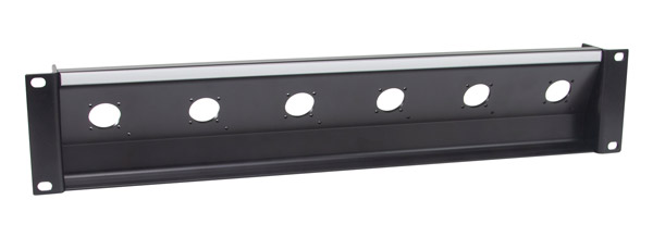 CANFORD TAILBOARD PANEL Angled 2U 6x Lemo SMPTE FMW / FXW plug, black