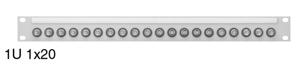 CANFORD BNC TERMINATION PANEL 1U 1x12 50 ohm, grey