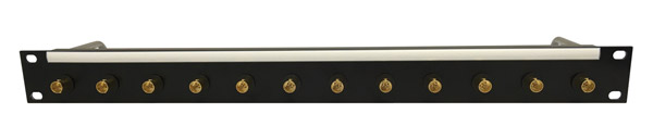 CANFORD BNC TERMINATION PANEL 1U, 1x12, 12G 4K, black, gold