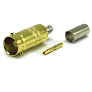 COAX CONNS 10-054-D126-FA BNC 12G UHD Female cable, crimp, 75 ohm, group X (pack of 100)
