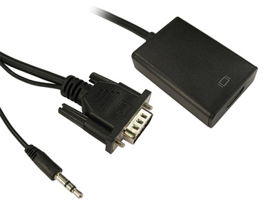 ADAPTER SVGA male & 3.5mm jack - HDMI female, 26cm