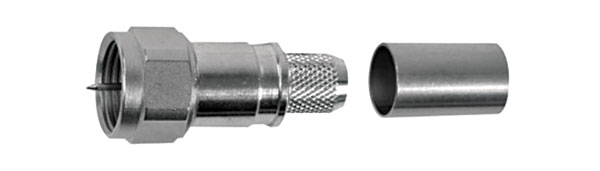 TELEGARTNER F CONNECTOR Male cable, crimp, 75 ohm, group X