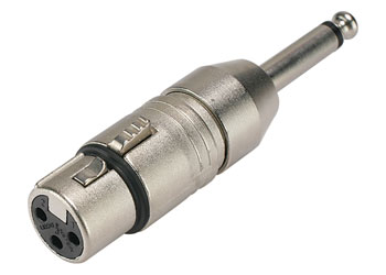 ADAPTER 3FX-2P 3-pin XLR female - 2-pole 6.35mm jack plug