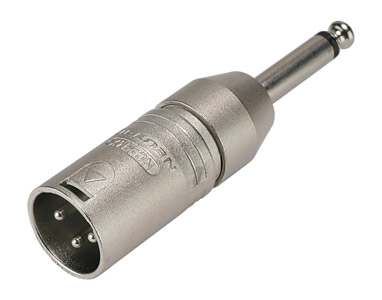 ADAPTER 3MX-2P 3-pin XLR male - 2-pole 6.35mm jack plug