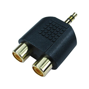 ADAPTER 2PHF-3MJP 2 x RCA (phono) female - 3-pole 3.5mm jack plug, Economy