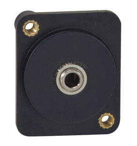 CANFORD D-SERIES 3.5mm 3-pole jack, M3 tapped mounting holes, black