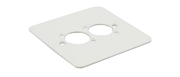 CANFORD F2W CONNECTOR PLATE 1-gang, 2 mounting holes, white