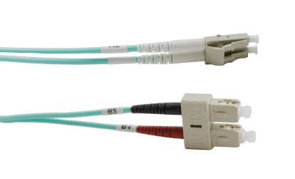 SC-LC MM DUPLEX OM3 50/125 Fibre patch cable 5.0m, aqua
