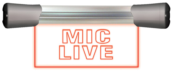 SONIFEX LDD-20F1MCL SIGNAL LED SIGN Single, 200mm, DC 7-36V, "MIC LIVE"