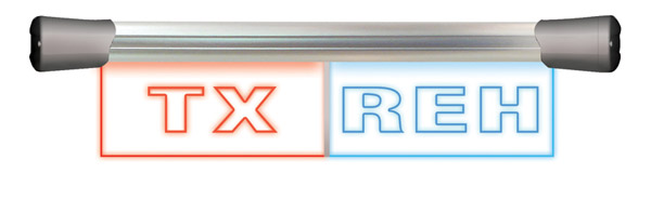 SONIFEX LD-40F2TX-REH SIGNAL LED SIGN Twin, 2x 200mm, DC 5-7V, "TX" & "REH"
