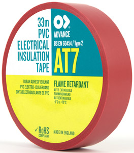 INSULATING TAPE Red, 19mm (reel of 33m)