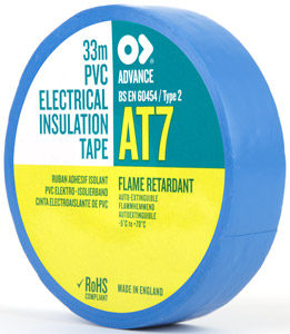 INSULATING TAPE Blue, 19mm (reel of 33m)