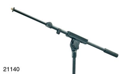 K&M 21140 MICROPHONE BOOM ARM Two-section, wing nut lock, 425-725mm, black