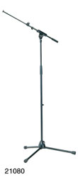 K&M 210/8 BOOM STAND Long folding legs, 925-1630mm, two-piece 425-725mm boom, die-cast base, black