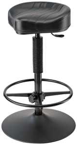 K&M 14091 STOOL Imitation leather seat, pneumatic spring, 580-835mm, black
