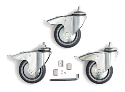 MANFROTTO 104G WHEEL SET With brakes, 3x 100mm