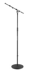 K&M 26145 BOOM STAND Round cast-iron base, 1000-1700mm, two-piece 470-770mm boom, black
